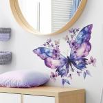 Purple Butterfly Peel and Stick Wall Art Decor