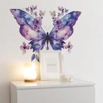 Purple Butterfly Peel and Stick Wall Art Decor