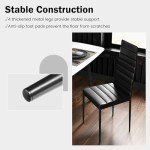 Giantex Set of 6 Black Dining Chairs