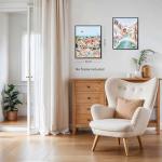 Vintage Travel Cities Poster Art Set of 9