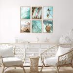 Coastal Beach Wall Art Set of 6 Prints