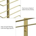 Wall-Mounted Gold Wine Rack Holds 12 Bottles