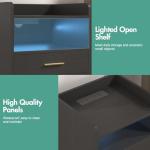 Nightstand with Charging Station and LED Colors