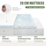 Gel Memory Foam Double Bed Mattress with Pocket Springs