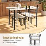 5-Piece Modern Dining Table and Chair Set