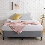 Dark Grey King Upholstered Bed Frame by Zinus