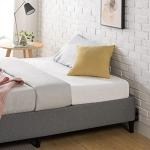 Dark Grey King Upholstered Bed Frame by Zinus