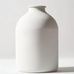 Large White Iron Vase for Long Stem Flowers