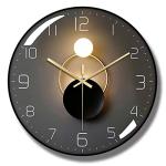 Stylish 3D Curved Glass Wall Clock - 12 Inch