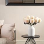 Large White Iron Vase for Long Stem Flowers