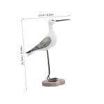 HOMSFOU Wooden Seagull Bird Figurine Set