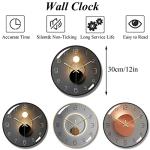 Stylish 3D Curved Glass Wall Clock - 12 Inch