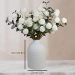 Large White Iron Vase for Long Stem Flowers