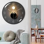 Stylish 3D Curved Glass Wall Clock - 12 Inch