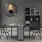 Stylish 3D Curved Glass Wall Clock - 12 Inch