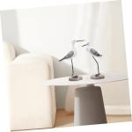 HOMSFOU Wooden Seagull Bird Figurine Set