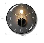 Stylish 3D Curved Glass Wall Clock - 12 Inch