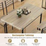5-Piece Modern Dining Table and Chair Set