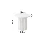 Oikiture White Round Coffee Table and Side Table