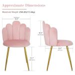 Midcentury Velvet Vanity Chair with Gold Legs