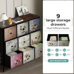 Vintage 9-Drawer Tallboy Storage Cabinet