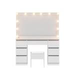 LED Mirror Dressing Table Set with Stool