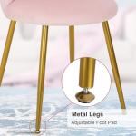 Midcentury Velvet Vanity Chair with Gold Legs