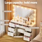 LED Mirror Dressing Table Set with Stool