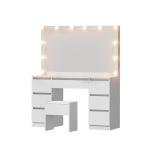 LED Mirror Dressing Table Set with Stool