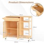 Giantex Rolling Kitchen Island Cart with Storage