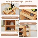 Giantex Rolling Kitchen Island Cart with Storage