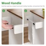 White Kitchen Island Cart with Storage and Wheels