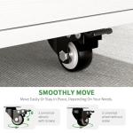 White Kitchen Island Cart with Storage and Wheels