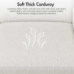 Beige L-Shaped Convertible Sofa with Storage Ottoman