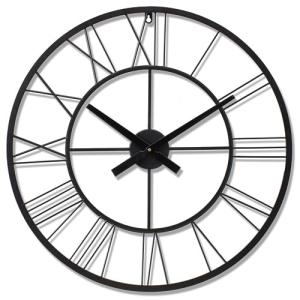 Large Black Roman Numerals Silent Wall Clock