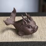 Cute Ceramic Dragon Fish Tea Pet Statue