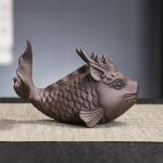 Cute Ceramic Dragon Fish Tea Pet Statue