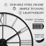 Large Black Roman Numerals Silent Wall Clock