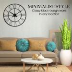 Large Black Roman Numerals Silent Wall Clock