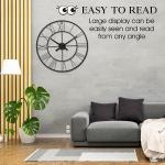 Large Black Roman Numerals Silent Wall Clock
