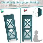 Giantex Turquoise 3-Tier Console Table with Drawer