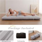 Japanese Floor Mattress with Storage Bag - Grey 150x200 cm