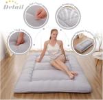 Japanese Floor Mattress with Storage Bag - Grey 150x200 cm