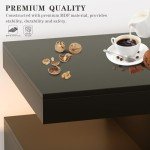 Dystler Black Sideboard Buffet with Storage & Lights