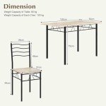 5-Piece Modern Dining Table and Chair Set