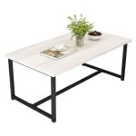 Industrial Rectangular Coffee Table with Metal Frame