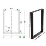 Iron Table Legs with Non-Slip Pads - Black