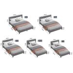 King Size Upholstered Bed Frame with Tufted Headboard