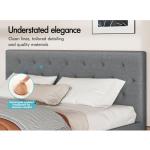 King Size Upholstered Bed Frame with Tufted Headboard