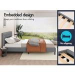 King Size Upholstered Bed Frame with Tufted Headboard